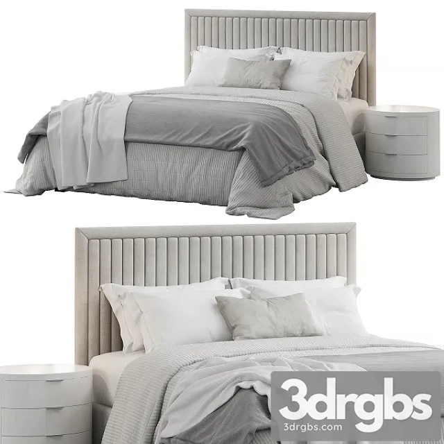 Channel Tufted Headboard Pine Queen Bed 3D Model Download Channel Tufted Headboard Pine Queen Bed 3D Model Download