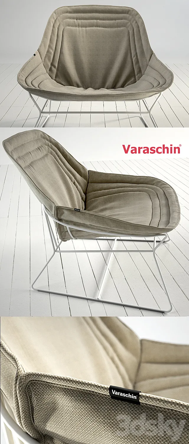 Chapeau armchair by Varaschin 3D Model