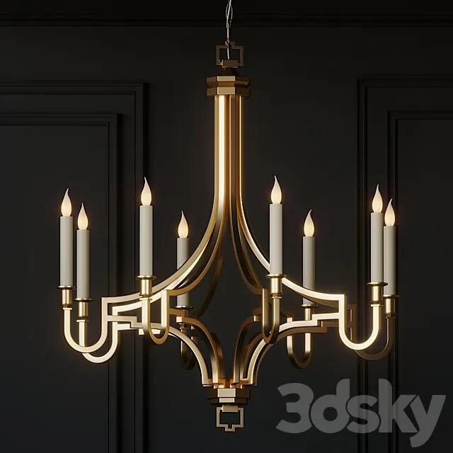 Chapman & Meyers Mykonos 8-Light Small Chandelier 3D Model