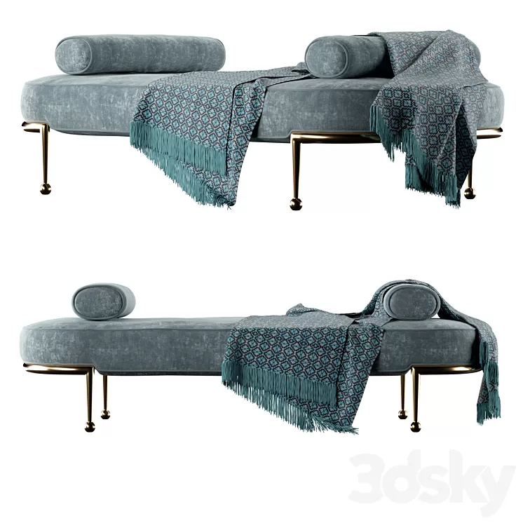 Charade Capsule Daybed by Jonathan Adler 3D Model Charade Capsule Daybed by Jonathan Adler 3D Model