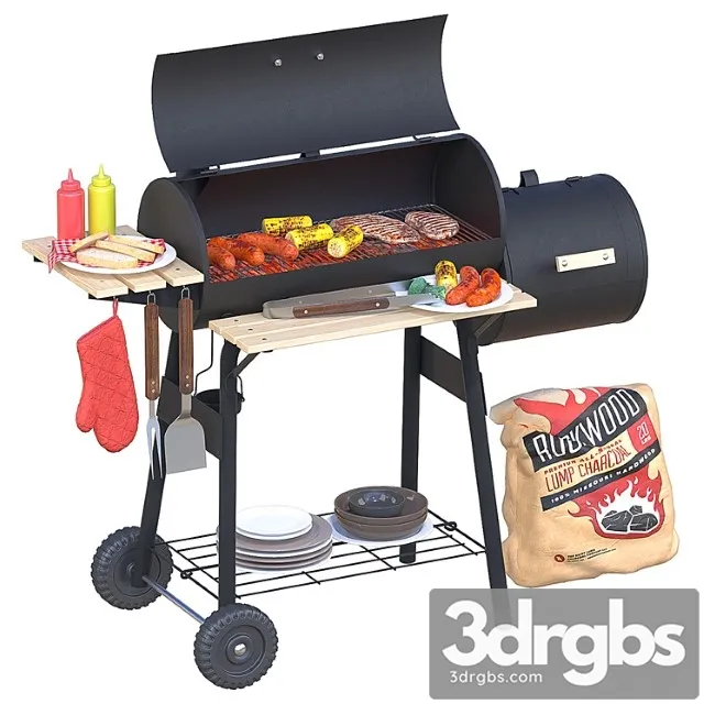 Charcoal grill bbq 3D Model Download Charcoal grill bbq 3D Model Download