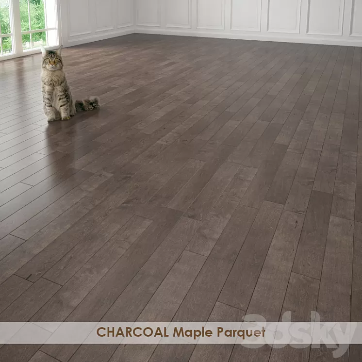 CHARCOAL Maple Parquet 3D Model