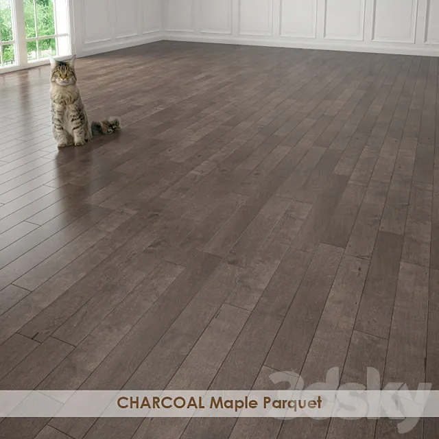 CHARCOAL Maple Parquet 3DModel CHARCOAL Maple Parquet 3DModel