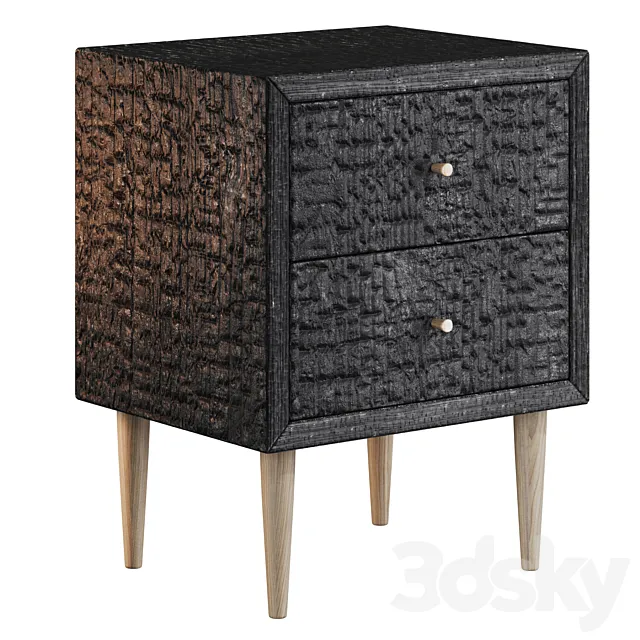 Charcoal wood cabinet 3D Model Charcoal wood cabinet 3D Model