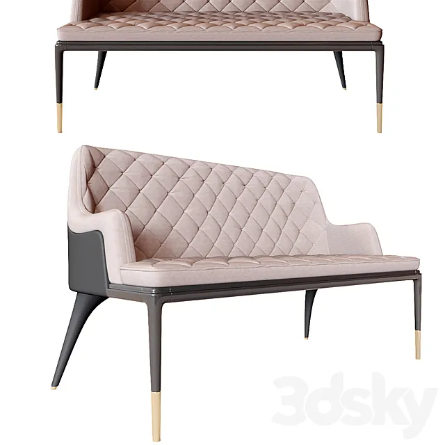 Charla Two Seat Sofa 3D Model Charla Two Seat Sofa 3D Model