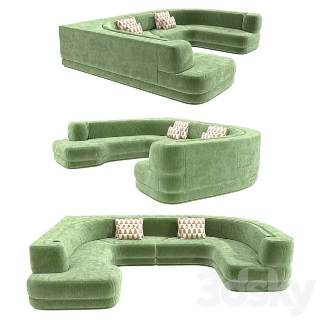 Charles Zana Alexandra sofa invisible collection 3D Model Charles Zana Alexandra sofa invisible collection 3D Model