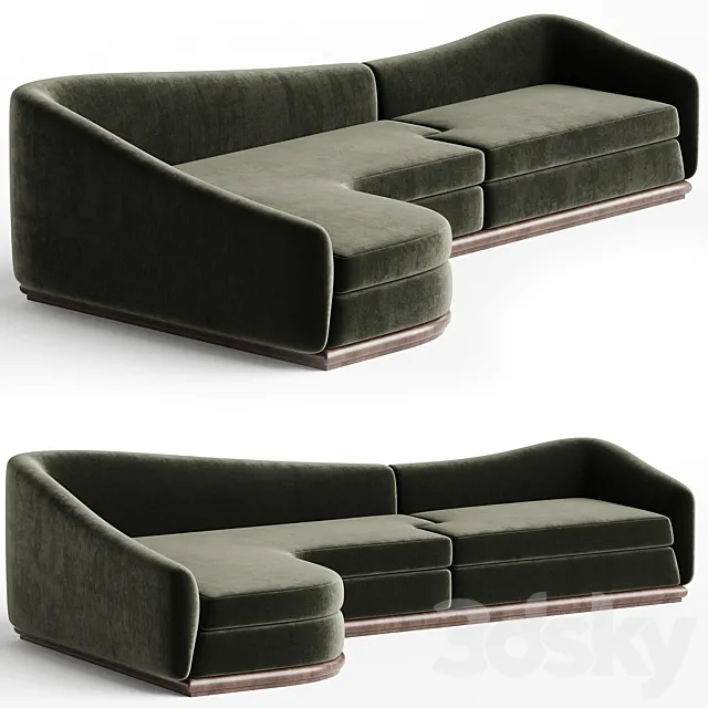 Charles Zana Guillaume Sofa 3D Model Charles Zana Guillaume Sofa 3D Model