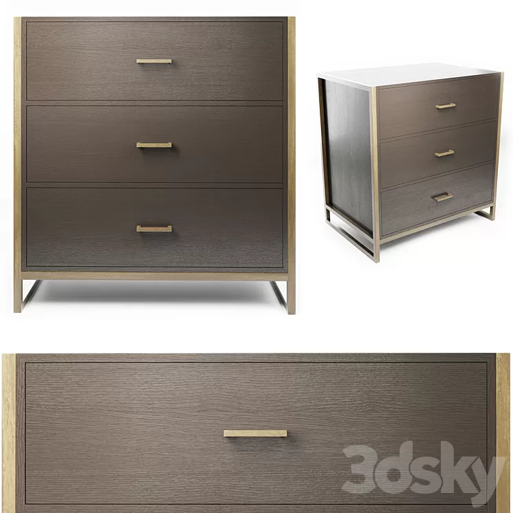 Charlotte James – Chatton 3 Drawer Chest 3D Model