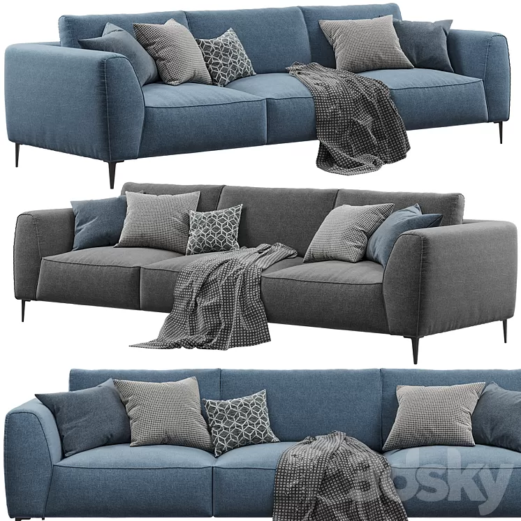 Chateau dAx – Dudy (3-seat fabric sofa) 3D Model Free Download