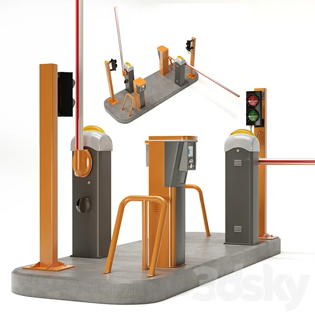 Checkpoint Barrier 3D Model Checkpoint Barrier 3D Model
