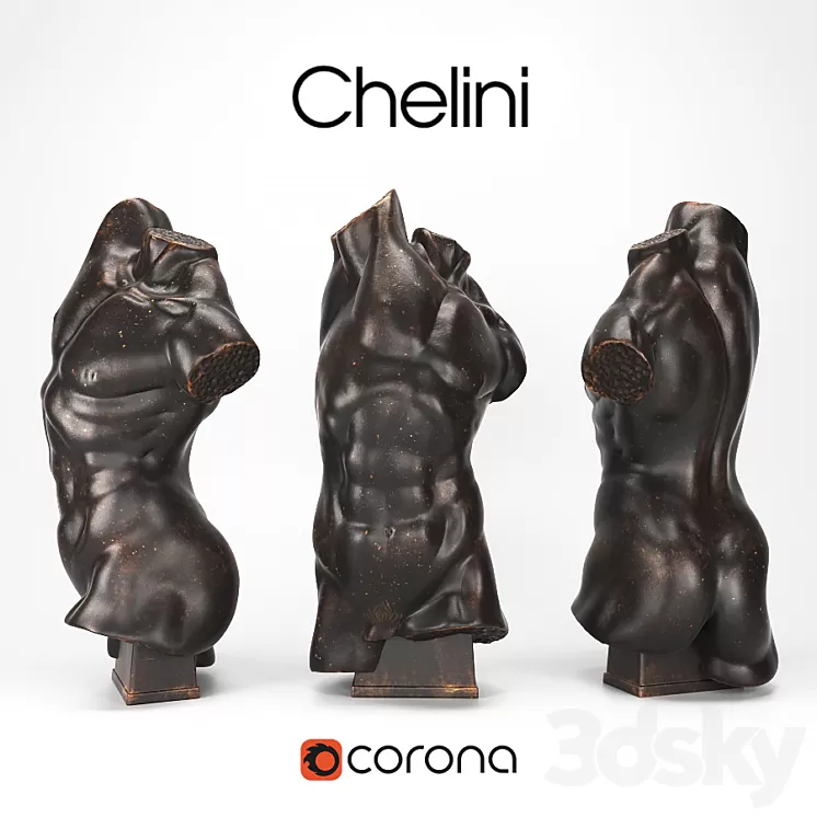 CHELINI Art.241 Statua torso 3D Model
