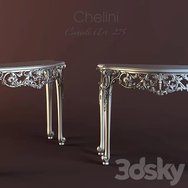 Chelini Console 275 3D Model Chelini Console 275 3D Model