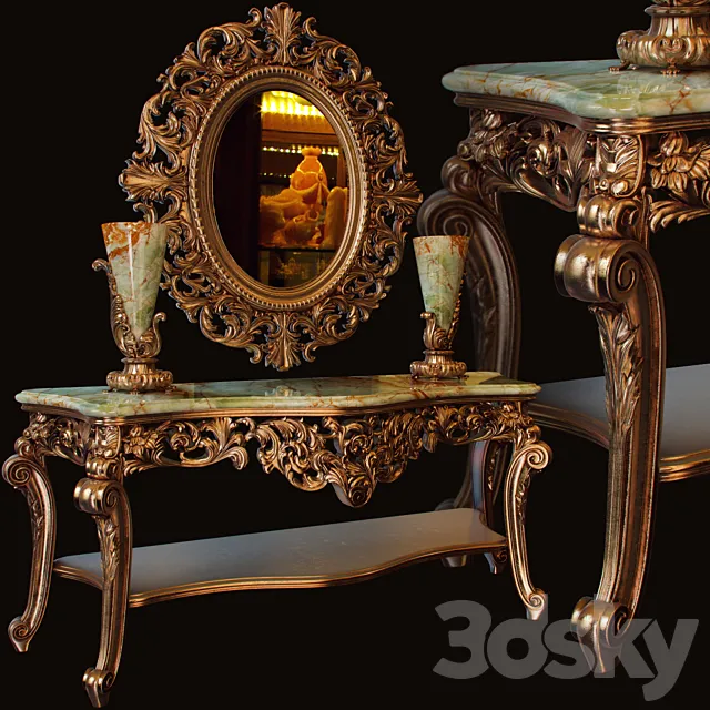 Chelini console 3D Model Chelini console 3D Model
