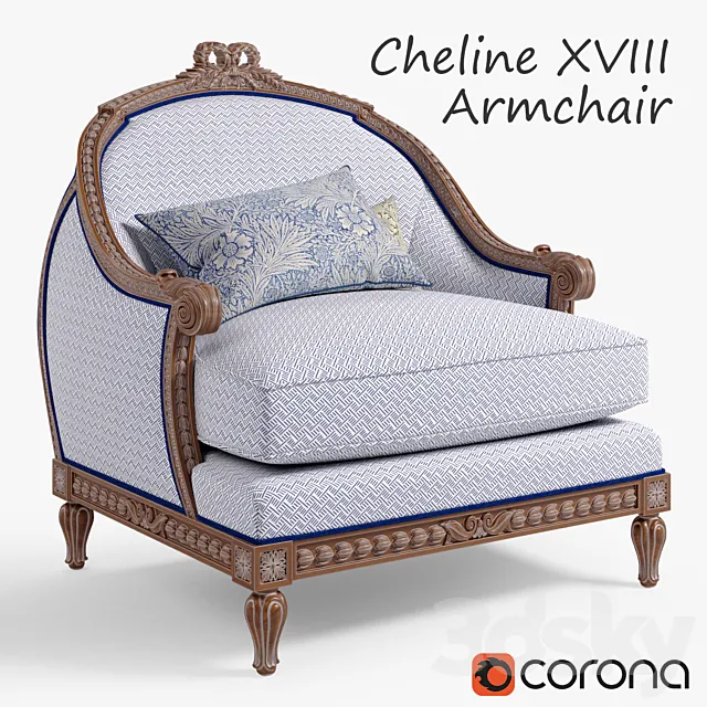 Chelini XVIII armchair 3D Model