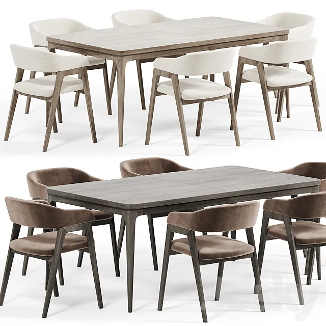 Chelsea Chair Extensible table New York 3D Model