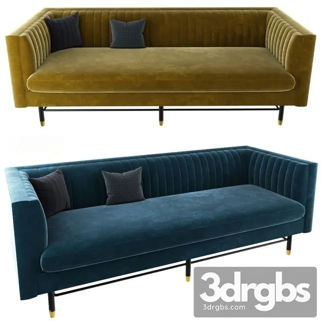Chelsea Sofa With Pillow 3D Model Download
