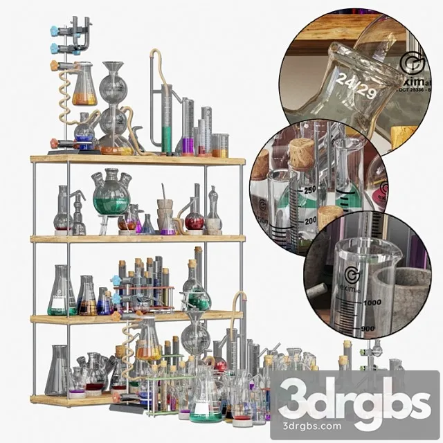 Chemistry Dishes N4 Laboratornaia Khimicheskaia Posuda 4 3D Model Download