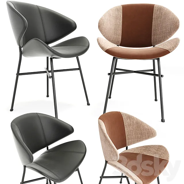 Cheri Gold – Velours – Chair – Dark Blue 3D Model Cheri Gold – Velours – Chair – Dark Blue 3D Model