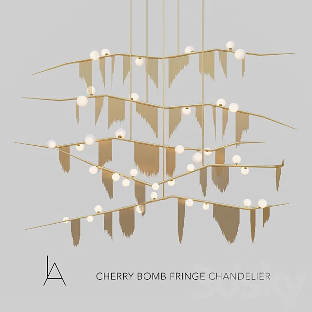 Cherry Bomb Fringe Chandelier 3D Model Cherry Bomb Fringe Chandelier 3D Model