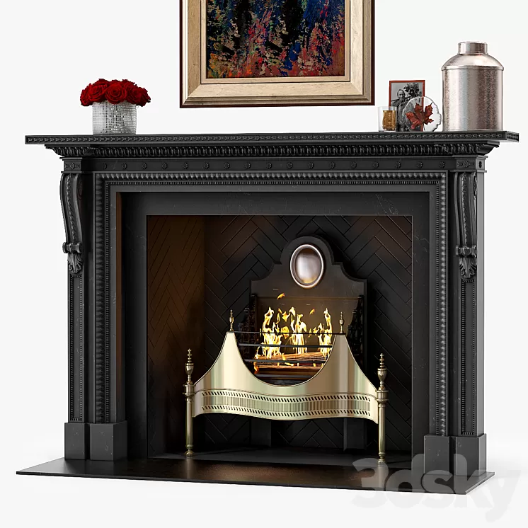 Chesneys The Locke Fireplace 3D Model