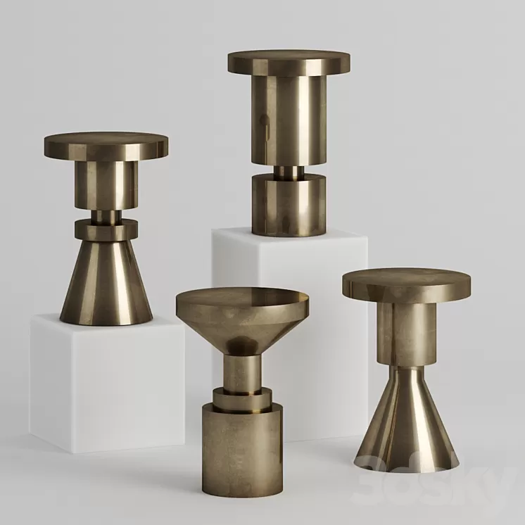 Chess Piece Stools By Anna Karlin 3D Model Chess Piece Stools By Anna Karlin 3D Model