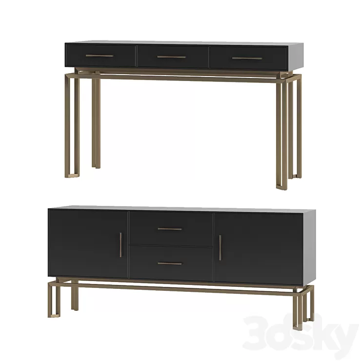 Chest and console Oro Tosconova 3D Model