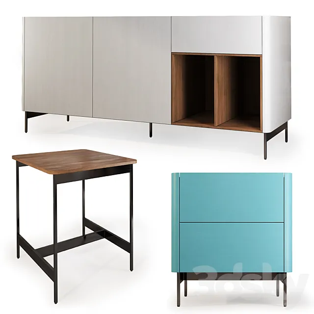 Chest and drawer Iris. Bedside table sideboard IRIS by Furman 3D Model Chest and drawer Iris. Bedside table sideboard IRIS by Furman 3D Model