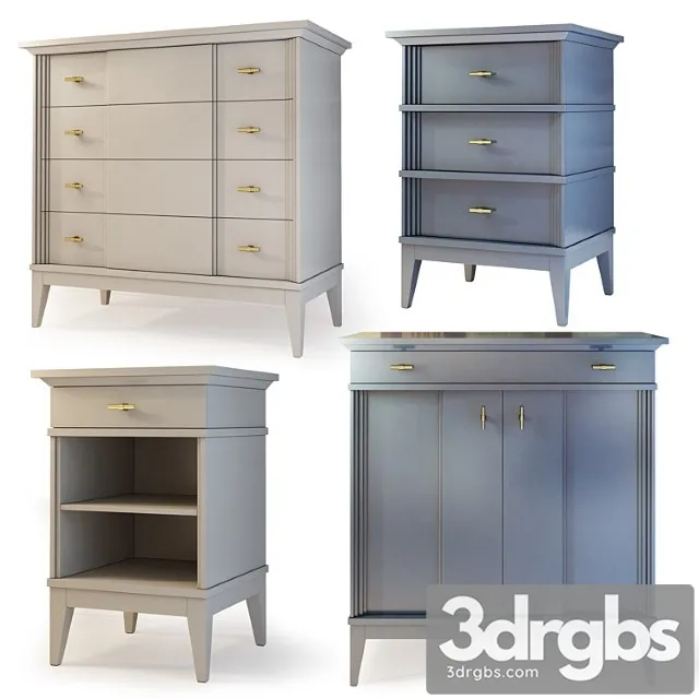 Chest and drawer manhattan. dresser nightstand 2 3D Model Download Chest and drawer manhattan. dresser nightstand 2 3D Model Download