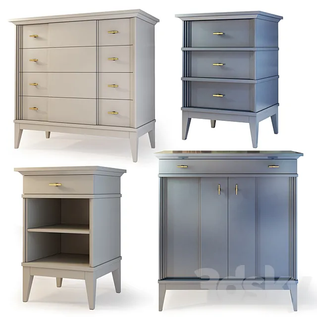 Chest and drawer Manhattan. Dresser. nightstand 3DModel Chest and drawer Manhattan. Dresser. nightstand 3DModel