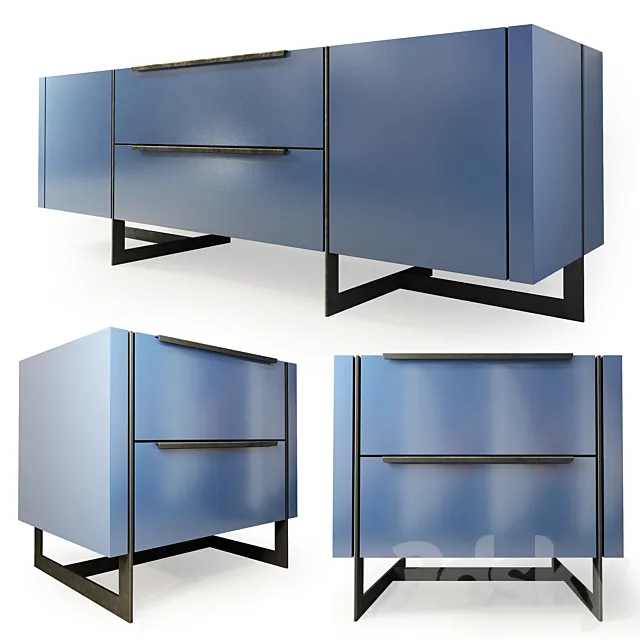 Chest and drawer Olsen with 2 drawers. Sideboard nightstand by Werby 3DModel Chest and drawer Olsen with 2 drawers. Sideboard nightstand by Werby 3DModel