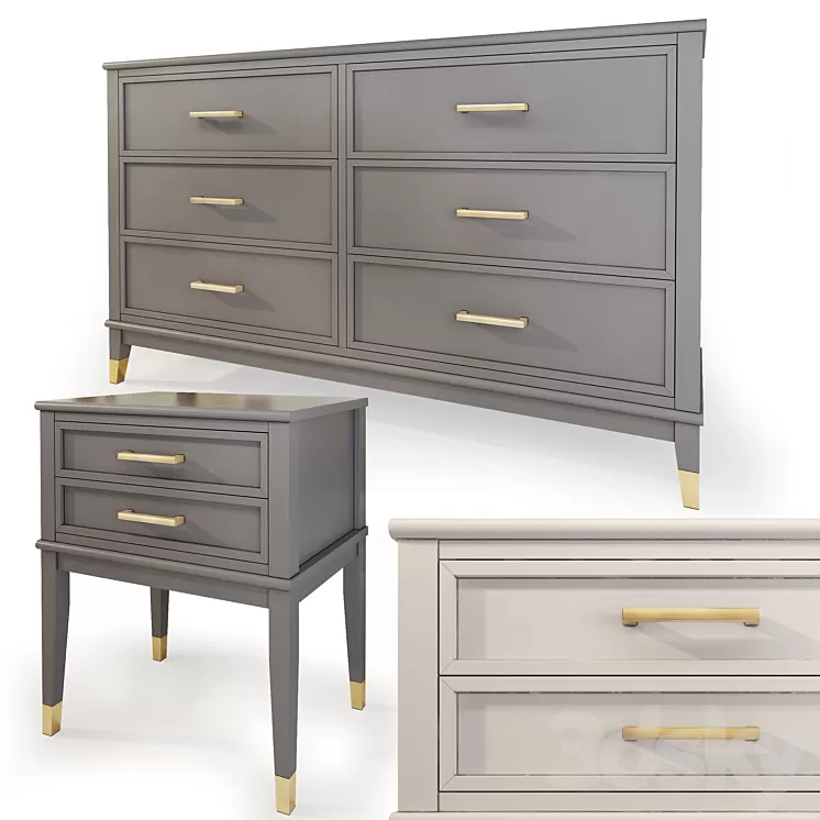 Chest and drawer Westerleigh. Dresser nightstand by Cosmopolitan 3D Model
