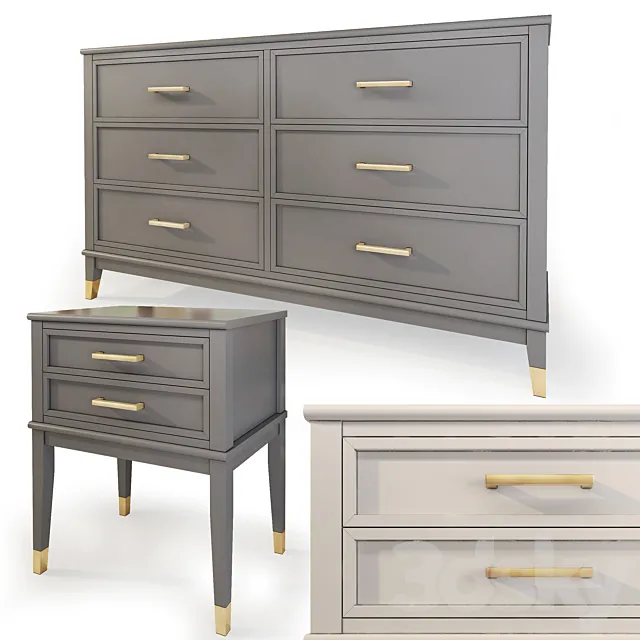 Chest and drawer Westerleigh. Dresser. nightstand by Cosmopolitan 3DModel Chest and drawer Westerleigh. Dresser. nightstand by Cosmopolitan 3DModel