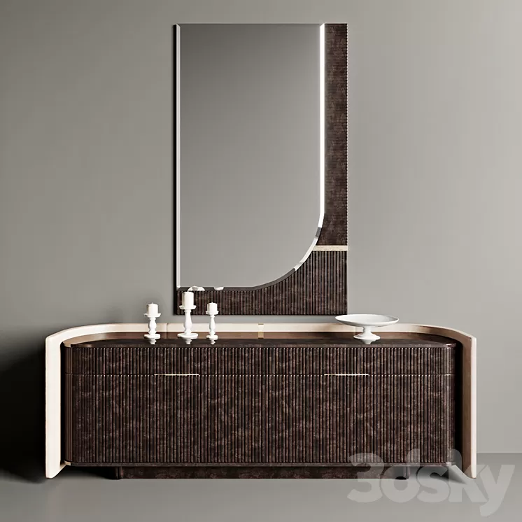 Chest and mirror Turri Eclipse 3D Model Chest and mirror Turri Eclipse 3D Model