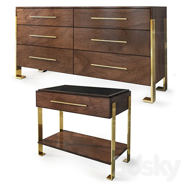Chest and nightstand Melody. Sideboard. nightstand by Carson 3DModel Chest and nightstand Melody. Sideboard. nightstand by Carson 3DModel
