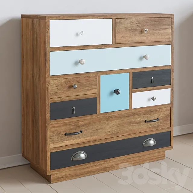 Chest Aquarelle Birch 3DModel