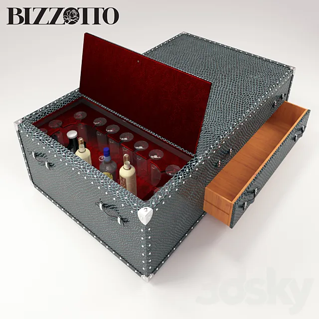 Chest bar. Happy Hour Trunk by BIZZOTTO 3D Model Chest bar. Happy Hour Trunk by BIZZOTTO 3D Model