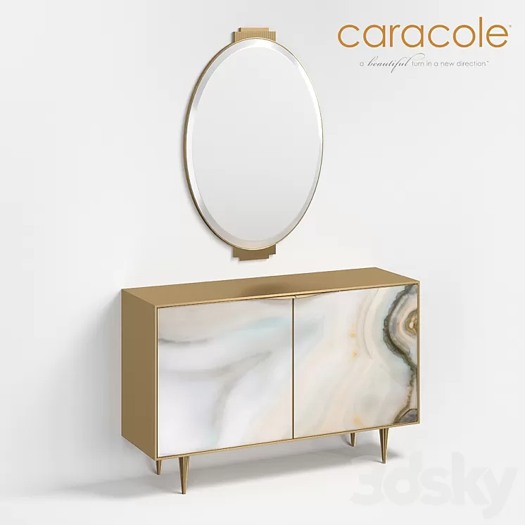 Chest Extrav-Agate and Mirror Self Portrait Saracole 3D Model