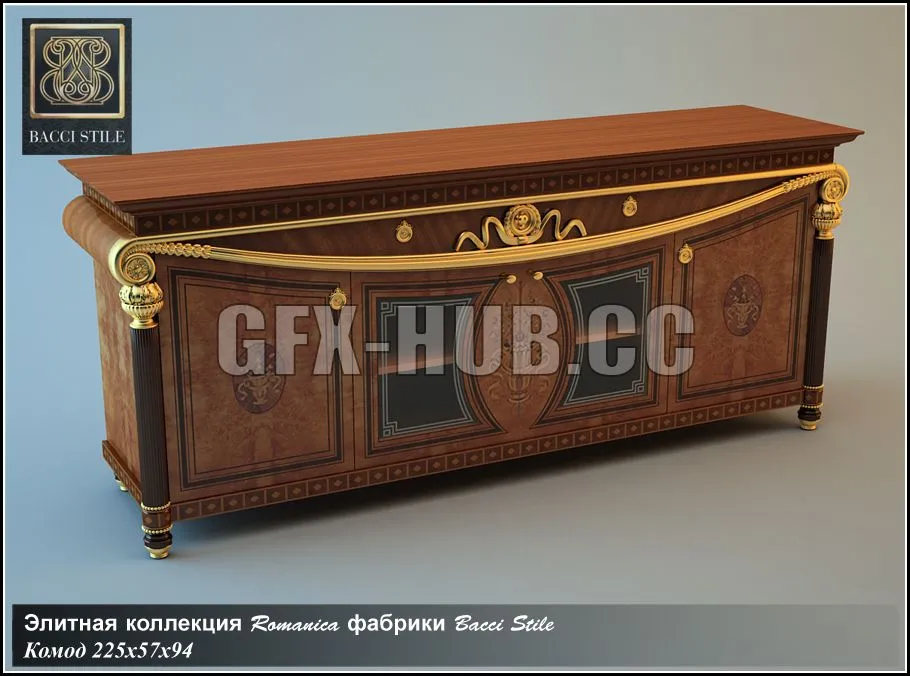 Chest factory Bacci Stile 3D Model