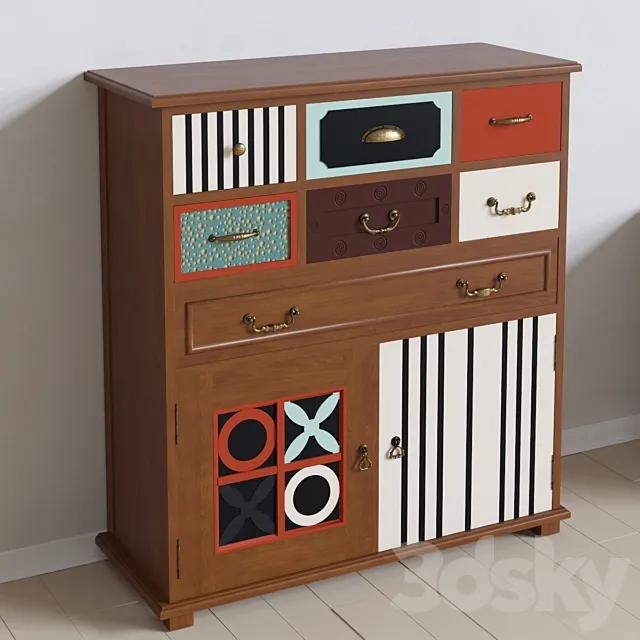Chest Gouache Birch 3DModel