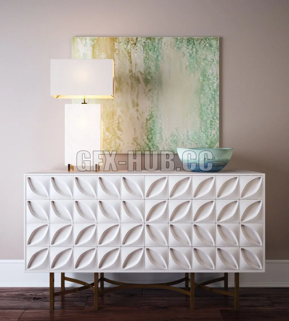 Chest John Richard Organic Mist 3D Model