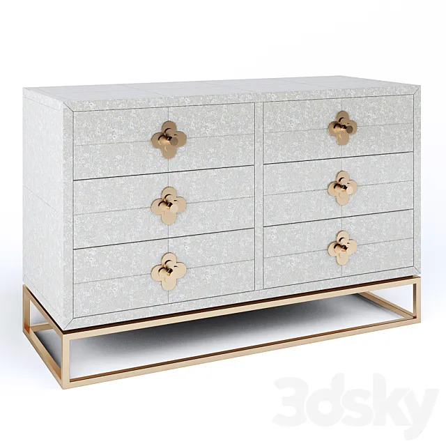 Chest Jonathan Adler – Delphine 3D Model Chest Jonathan Adler – Delphine 3D Model