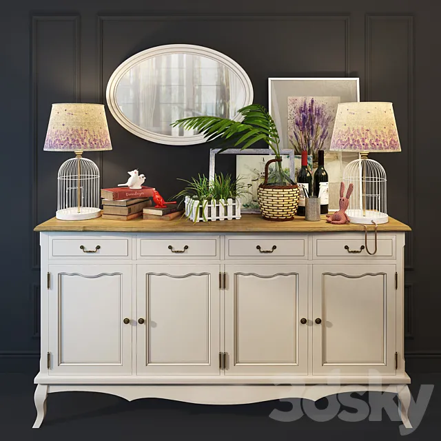 Chest “Leontina” with drawers and doors. beige. Whatnot. 3DModel Chest “Leontina” with drawers and doors. beige. Whatnot. 3DModel