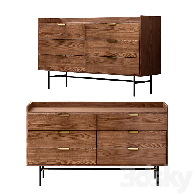 Chest of 6 drawers La Redoute Botello 3DModel Chest of 6 drawers La Redoute Botello 3DModel