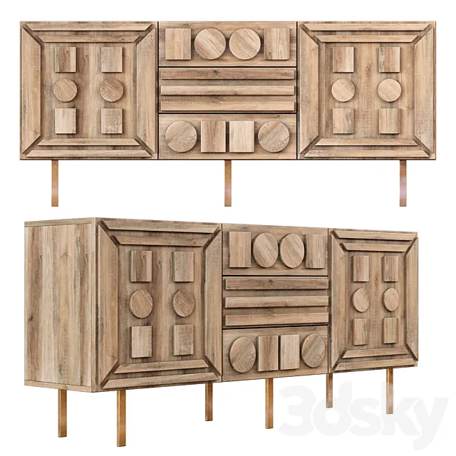 Chest of drawers 3D Model Chest of drawers 3D Model
