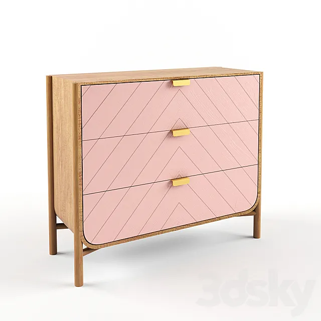 Chest of drawers. A bedside table. HARTÔ 3D Model Chest of drawers. A bedside table. HARTÔ 3D Model