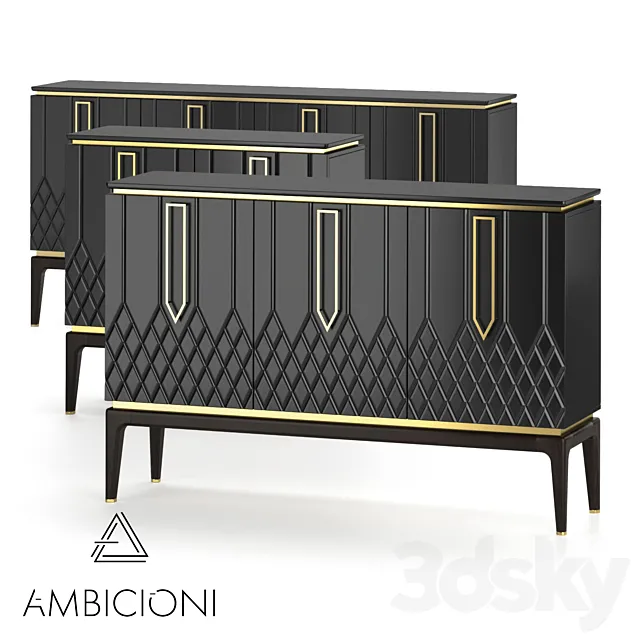 Chest of drawers Ambicioni Bairo 3 3DModel Chest of drawers Ambicioni Bairo 3 3DModel