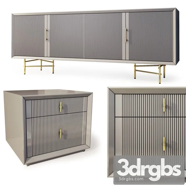 Chest of Drawers and Bedside Table Astoria 3D Model Download Chest of Drawers and Bedside Table Astoria 3D Model Download