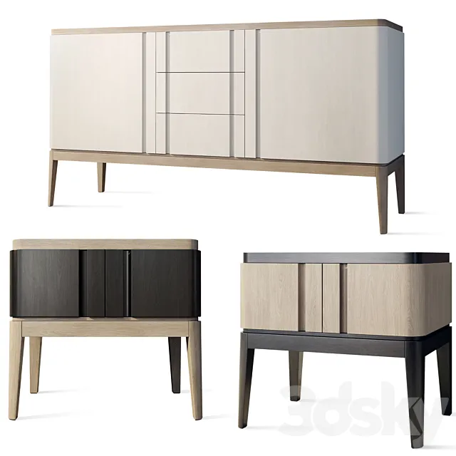 Chest of drawers and bedside table Icons Panormo 3DModel