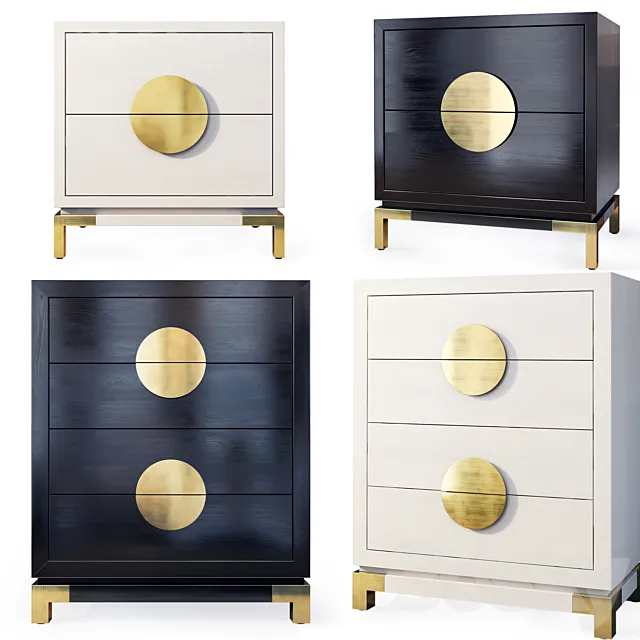 Chest of drawers and bedside table Otium. Dresser nightstand by Liang & Eimil 3D Model Chest of drawers and bedside table Otium. Dresser nightstand by Liang & Eimil 3D Model