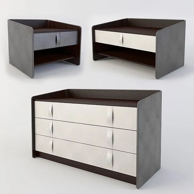 chest of drawers and cabinets Flou Gentleman 3D Model